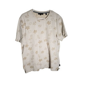 Ted Baker Men’s Gower Magnolia Jacquard Floral Shirt Off White Size L / 4